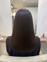 ヘアーアートシフォン 池袋西口店(Hair art chiffon)&nbsp;モーブカラーのワイドバングで大人かわいいくびれミディ池袋