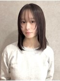 ミルクティーブロンド/ダークブルー/デジタルパーマ/町田