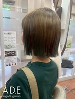 エーディーイー スガタ ヨーカドー静岡店(A.D.E sugata)&nbsp;切りっぱなしボブ×裾カラー