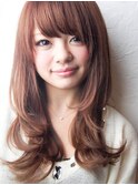 ピンクベージュ プランツヘアー 奥野 祐希