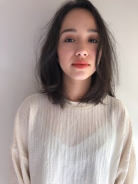 ヌイ 横浜(nui) ダークアッシュ_毛先パーマことりベージュウォーターフォール