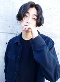前下がりセンターパート スパイラルパーマメンズパーマ