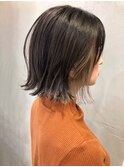 大人可愛い☆外ハネボブ×インナーカラー