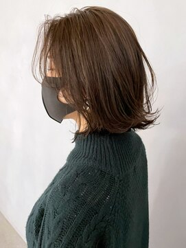 アイティーバイアルバム 藤沢店(IT by ALBUM) オリーブボブ_カーキグレージュマッシュショート_ba318742