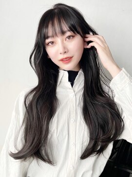 アイティー バイ アルバム 中野店(IT by ALBUM) グレーロング_アースカラーくびれヘアツートンカラー_29106