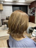 外ハネボブ×白髪ぼかしカラー