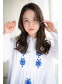 ウザバングが可愛い柔らかネビージュロング・・・HINATA