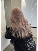 ミルクティーピンク×エンドカラー10代20代30代ハイトーンカラー