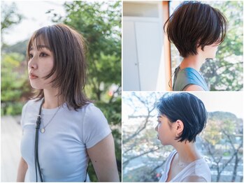 e's鎌倉店　ショートカット/ボブ/メンズ/ハイライト/白髪ぼかし（旧：e's 鎌倉）