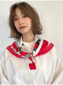 フレンチボブミルクティーベージュ