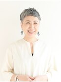 【えがお美容室 奈良店】50代60代に◎グレイヘアショートバング