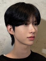 韓国2wayシースルーマッシュミニウルフダウンパーマ