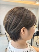 マットベージュ×ショート