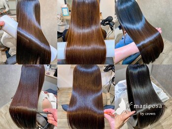 マリポーサ バイ クラウン(mariposa by crown)の写真/【玉造/講師在籍】エリア随一の縮毛矯正専門店！圧倒的なクオリティの縮毛矯正で何度も触りたくなる質感に