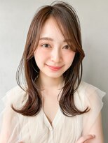 シースルーバング結べるボブワイドバング前髪デジタルパーマ