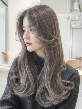 アイニ 天王寺アポロ店(aini) アディクシーカラーハイライトダブルカラーレイヤーカットボブ