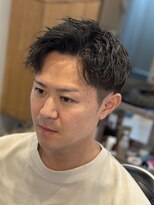 ゼロスバーバー(0's BARBER SHOP)&nbsp;ツイストスパイラルパーマ/ビジネス/ツーブロ/アップバング