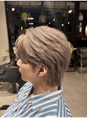 【Shuyu】フェザーショート×ミルクティーベージュ