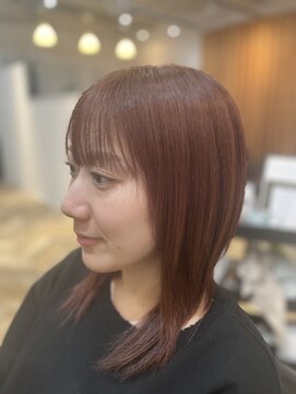 ハッシュカット&チェリピンクカラー