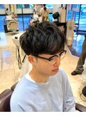 パーマ風マッシュ