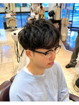 パーマ風マッシュ