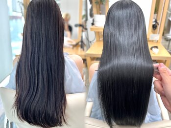 ソラ 広尾店(SORA)の写真/お客様の髪質や理想の仕上がりに合わせて薬剤を選定。髪質改善も叶う縮毛矯正ならSORAにお任せ♪