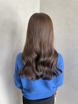 ネウィ 大分中央町店(newi)&nbsp;艶髪ナチュラルブラウンゆる巻きロング大人可愛いヘア