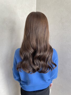 ネウィ 大分中央町店(newi) 艶髪ナチュラルブラウンゆる巻きロング大人可愛いヘア