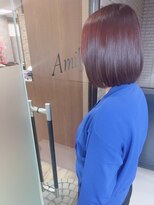 アミリー 成田美郷台店(Amily)&nbsp;ラフカールボブワンカールボブシースルーバング黒髪ぱっつん