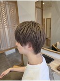 メンズカット&シルバーベージュカラー