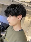 調布波巻きスパイラルパーマツイストスパイラルパーマ刈り上げ