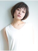 【un le pont】ナチュラルショートボブ×大人カラー