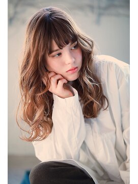 ルーク 立川(LUK) Lien☆厚めバング×ニュアンスウェーブ×デザインカラー　立川