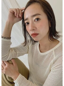 ジュノ イオン鹿児島店(Juno) こなれベージュの切りっぱなしボブ