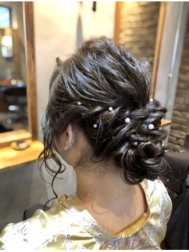 エル ヘアサロン なんば店(eL) eL☆MIKU お呼ばれヘアセット　シニオンスタイル