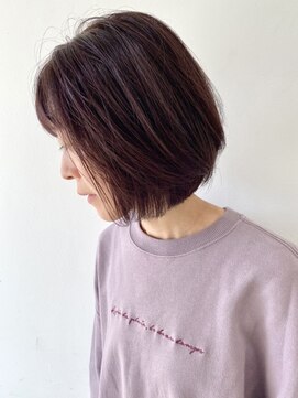 フォーク FOLK 【FOLK】似合わせカット前下がりボブ☆透明感ピンクラベンダー♪