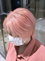 ヲタク(wotaku.)&nbsp;ハイトーンピンクカラーホワイトラベンダーダブルカラーショート