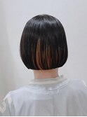 【岡町/インナーカラー】大人カジュアル オレンジインナー