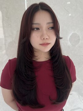 アンダーバーホワイト モデ 富田林店(_WHITE mode) ハイライトカラーミルクティーベージュレイヤーカット