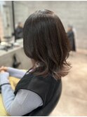 外ハネレイヤーロブ×イアリングカラー