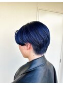 刈り上げないマッシュ　ブルーブラック　メンズ　宇都宮