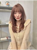 【fev_uran milk tea beige ×shaggy layer】