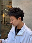 黒髪×スパイキーショート
