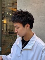 クオンヒール 堺筋本町店(QUON HEAL) 黒髪×スパイキーショート