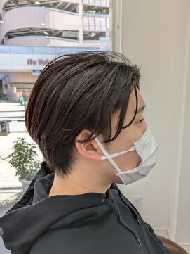 ジパングノアールオム 曳舟店(Zipangu NOIR HOMME) シースルーセンターパートでフェイスラインに甘さを。。。