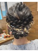 三つ編みアレンジ