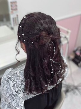 ヘアセットサロン ミント(Hair set salon MINT) 立体リボンハーフアップ