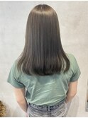 夏カラーにぴったりミントグレージュ/ブリーチなしダブルカラー