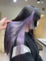 ベレーザ 渋谷神南(Beleza)&nbsp;14229ブリーチ＆インナーカラー黒髪ラベンダーパープルロング