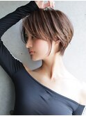 大人可愛い30代40代50代小顔◎マッシュショートボブウルフカット